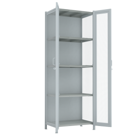 Стеллаж 2500x900x600 стенки сетчатые, двери сетчатые, 5 ярусов стеллаж 2500x900x600 стенки сетчатые, двери сетчатые, 5 ярусов фото