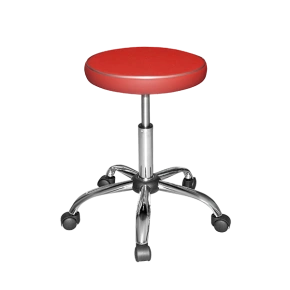 табурет медицинский на газ лифте и колесах т11 красный фото