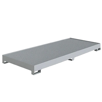 поддон для 2 бочек металлический, оцинкованная решётка 230x3000x1250 фото