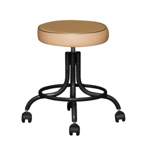 табурет винтовой бежевый т01-1 черный каркас фото