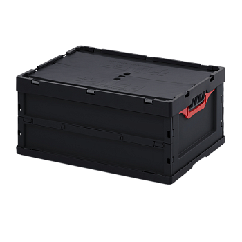 складной ящик esd с крышкой 270x400x600 фото