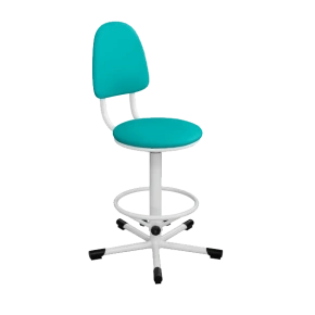 промышленный стул зеленый кр03 каркас белый фото