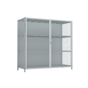 стеллаж 2000x1800x750 стенки сетчатые, двери сетчатые, 4 яруса фото