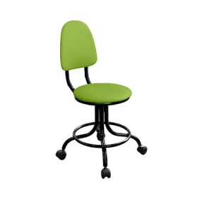 кресло на винтовой опоре светло-зеленое кр01 каркас черный фото