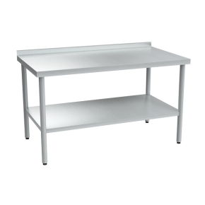 стол из нержавеющей стали для ресторана с бортом 870x1500x800 фото