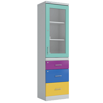 офисный цветной шкаф для документов фото