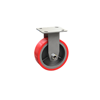 Колесо большегрузное неповоротное (полиуретан) колесо большегрузное неповоротное (полиуретан) фото