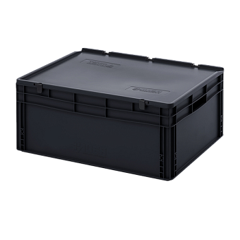 евроконтейнер esd с крышкой на шарнире 335x600x800 фото