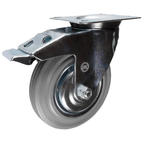 аппаратное колесо (поворотное крепление с тормозом) фото