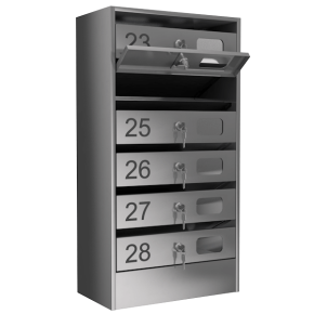 почтовый ящик 6-секционный серия эталон премиум с окошком фото