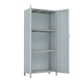 Стеллаж 2000x900x500 стенки сплошные, двери сплошные, 4 яруса стеллаж 2000x900x500 стенки сплошные, двери сплошные, 4 яруса фото