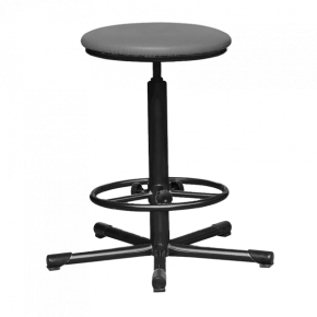 табурет на винтовой опоре серый т02 каркас черный фото