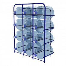 перекатной стеллаж-тележка для хранения баллонов воды тсвд-12