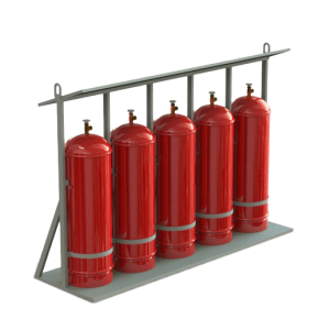 стойка для 5 газовых баллонов (пропан) с крышей фото