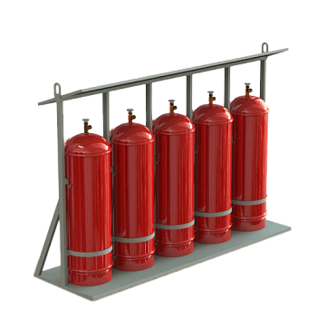 стойка для 5 газовых баллонов (пропан) с крышей фото