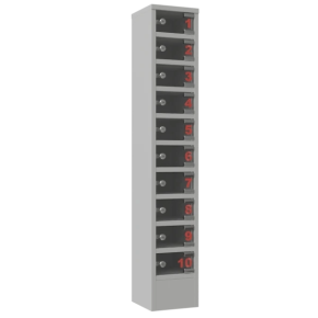 шкаф для хранения мобильных телефонов шст 10 с дверками из оргстекла