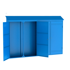 металлический шкаф для рампы o2 (2х2 баллонов) 3000х400х2050 мм фото