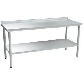 стол из нержавеющей стали разделочный с бортом 870x1800x700 фото