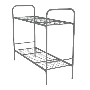 кровать металлическая двухъярусная широкая фото