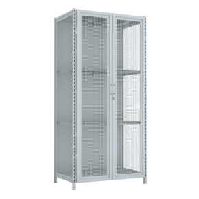 Стеллаж 2500x1200x750 стенки сетчатые, двери сетчатые, 4 яруса стеллаж 2500x1200x750 стенки сетчатые, двери сетчатые, 4 яруса фото