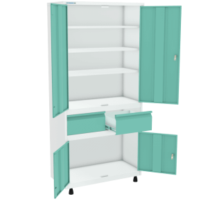 шкаф медицинский двустворчатый шмм-2-р-2-ц фото