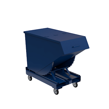 контейнер металлический с крышкой без колёс 1330x740x1445 фото