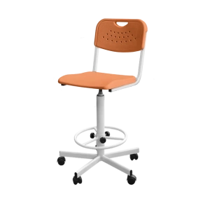высокий стул для лабораторий оранжевый кр20(в) фото