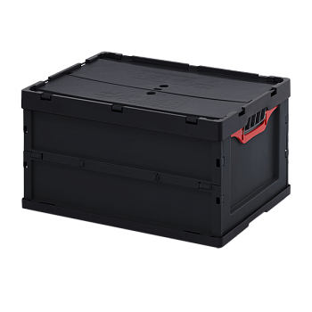 складной ящик esd с крышкой 320x400x600 фото