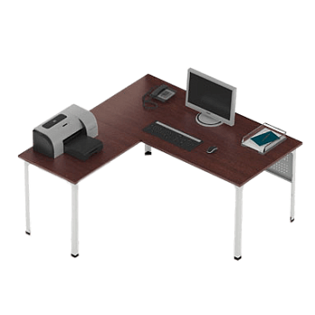 стол офисный угловой с экраном фото