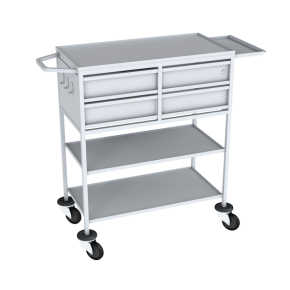 Стол-тележка с 4 ящиками для перевязочной стол-тележка с 4 ящиками для перевязочной фото