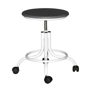 табурет мдф винтовой серый т01-1 каркас белый фото