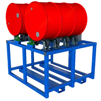 стационарная установка для вращения двух бочек 725x1300x1200 фото