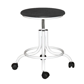 табурет мдф винтовой черный т01-1 каркас белый фото