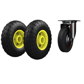 комплект колёс пневматических для тележек кб фото