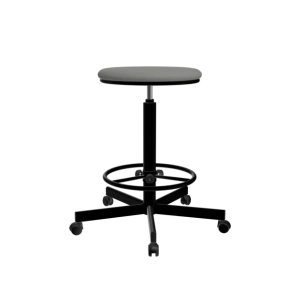 табурет на винтовой опоре серый т02/к каркас черный фото