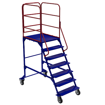 лестница передвижная лр (6 ступеней 1 площадка) фото