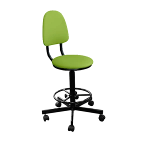 кресло на винтовой опоре светло-зеленое кр02/к каркас черный фото