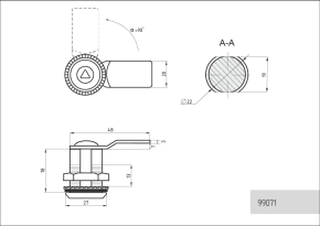 щитовой замок с изогнутым ригелем фото