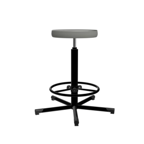 табурет на винтовой опоре серый т02-1 каркас черный фото