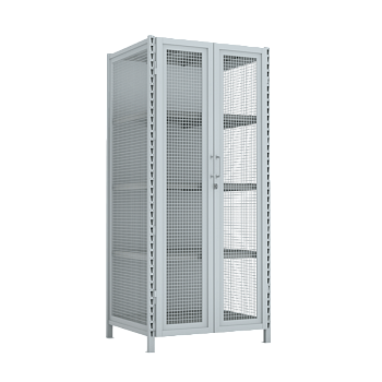 Стеллаж 2000x900x750 стенки сетчатые, двери сетчатые, 5 ярусов стеллаж 2000x900x750 стенки сетчатые, двери сетчатые, 5 ярусов фото