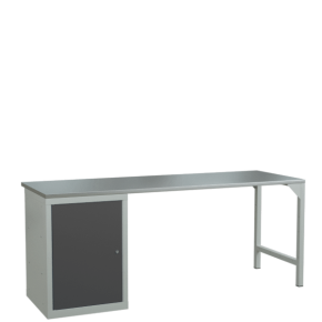 верстак 2000 с тумбой с распашной дверцей и 2 полками фото