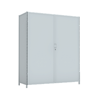 стеллаж 2500x1800x800 стенки сплошные, двери сплошные, 5 ярусов фото