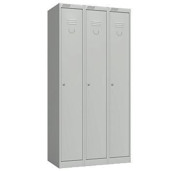 шкаф для раздевалок трёхстворчатый с полкой под обувь фото