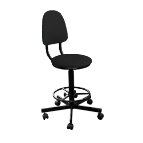 кресло на винтовой опоре черное кр02/к каркас черный фото