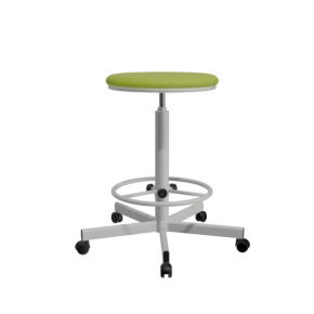 табурет на винтовой опоре светло-зеленый т02/к каркас белый фото