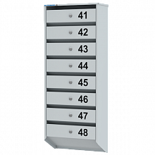 металлический почтовый ящик на 7 ячеек серия базис