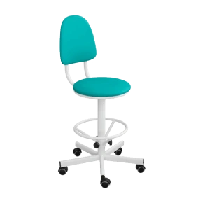 промышленный стул зеленый кр03/к каркас белый фото