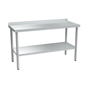 стол из нержавеющей стали с бортом 870x1500x600 фото