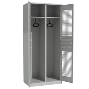 шкаф для раздевалки с перфорированными дверьми фото