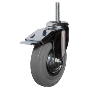 колесо аппаратное (крепление болт с тормозом) 125 мм фото